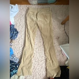 Low waisted corduroy bootcut flare split pants